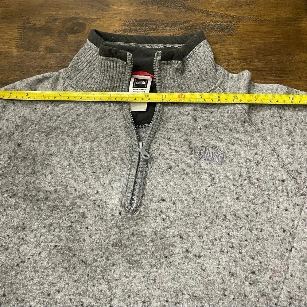 Men’s The North face quarter zip pullover sweater. Heather gray, size L. EUC. - Picture 5 of 9